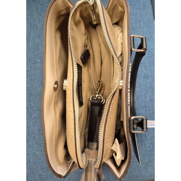 Adrienne Vittadini‎ Animal Instinct Satchel Handbag With Removable Strap - Picture 6 of 12